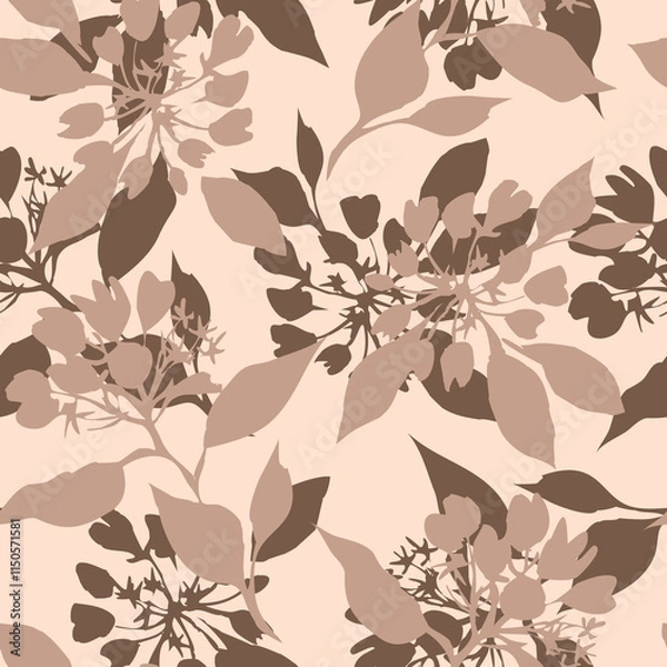 Fototapeta Decorative Flowers Seamless Pattern 12d.eps
