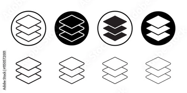 Fototapeta Stack icon Vector set outline