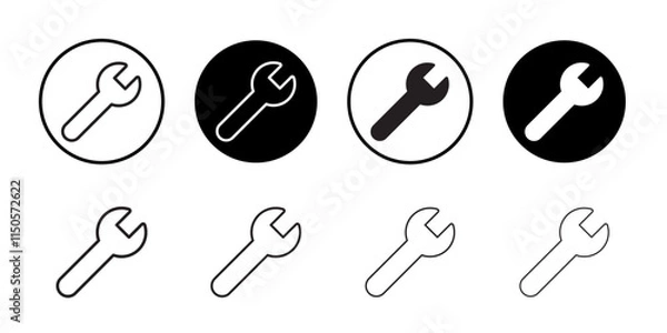 Fototapeta Wrench icon Vector set outline