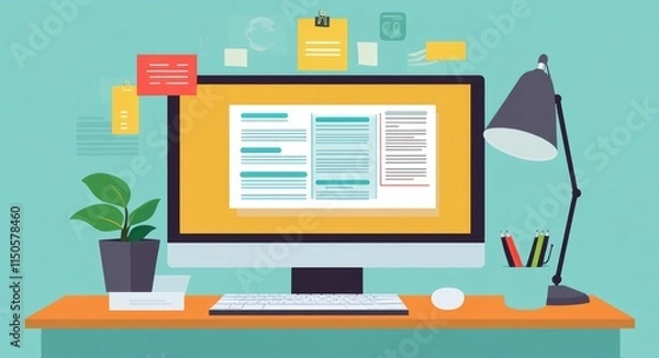 Obraz Business Article Insight: Exploring Content Trends in the Modern Home Office Environment