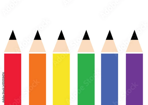Obraz color pencil background vector