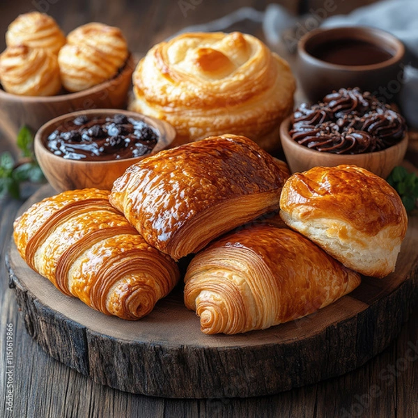 Obraz Assorted Pastries and Chocolate Spreads