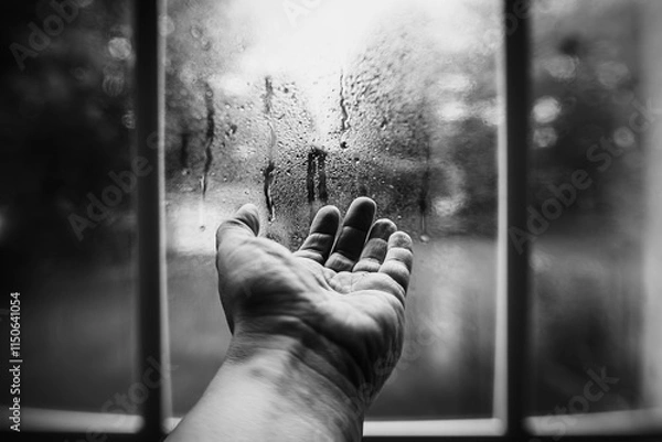 Fototapeta Hand and window