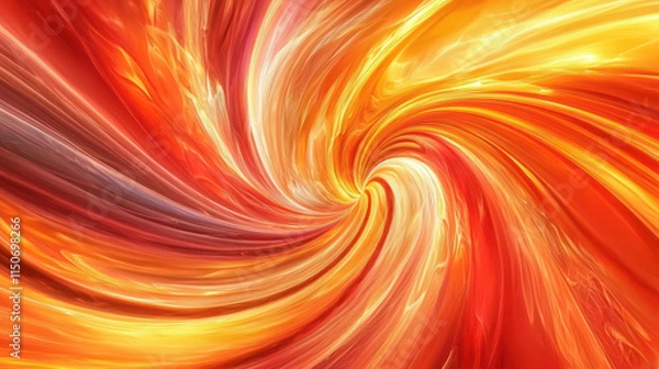 Fototapeta A swirling mix of colors resembling a lava flow, with reds, oranges, and yellows