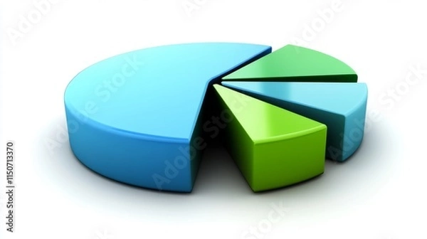 Obraz Colorful Pie Chart with Slices Representing Data Visualization Concept