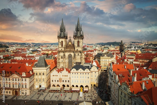 Fototapeta  Prague under sunlight.