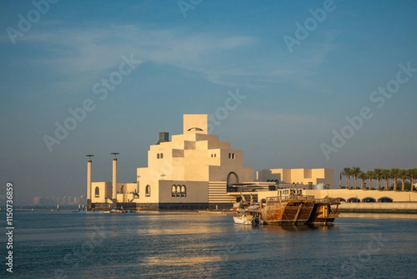 Obraz Scenic view of the Islamic Civilizations Building in Doha, Qatar