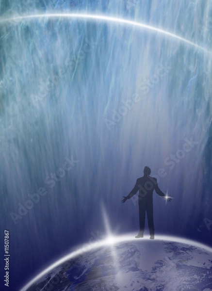 Obraz Human being asking Universe