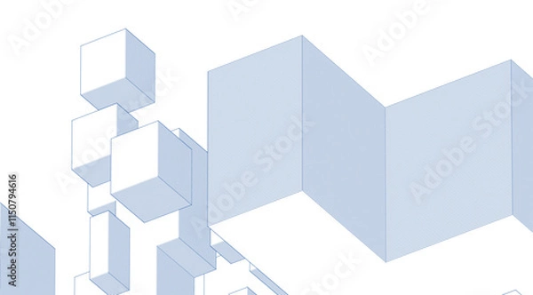 Fototapeta abstract modular architecture 3d rendering	
