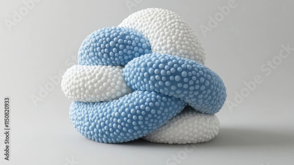 Obraz Creative Sculpture of Abstract Shapes Covered in Air Bubbles