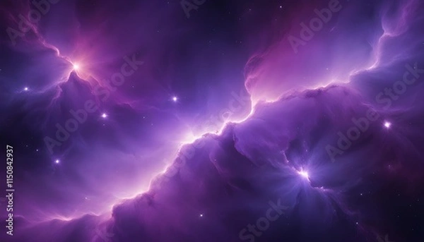Fototapeta Clear Plain Shiny Warm Soft Vintage Bokeh Cloudy Wave Like Geometric Purple Background or Texture