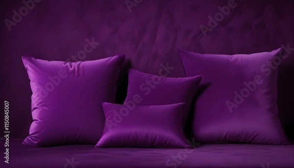 Fototapeta Clear Plain Shiny Warm Soft Vintage Bokeh Cloudy Wave Like Geometric Purple Background or Texture