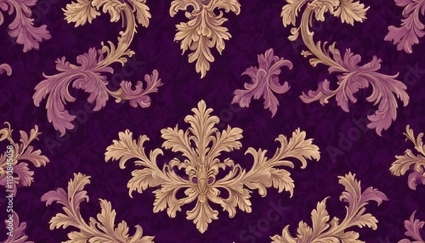 Fototapeta Clear Plain Shiny Warm Soft Vintage Bokeh Cloudy Wave Like Geometric Purple Background or Texture
