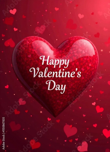 Fototapeta heart with the text happy valentine's day IMAGE 2025
