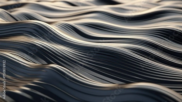 Fototapeta Close-up of smooth water ripples forming abstract wave patterns