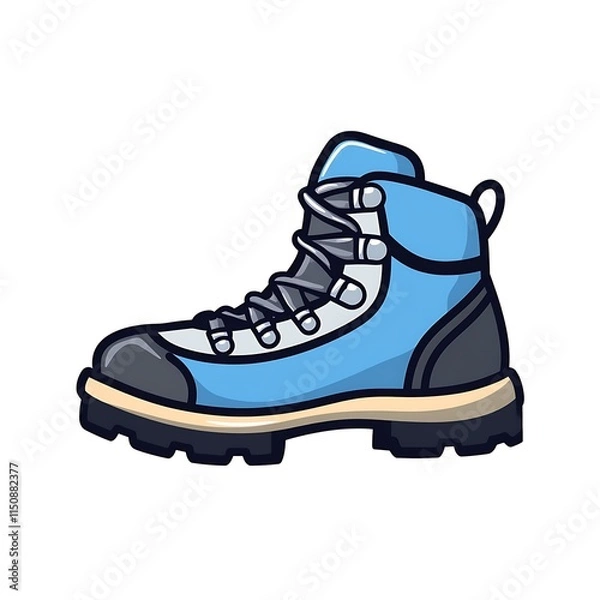 Fototapeta hiking boots icon simple background