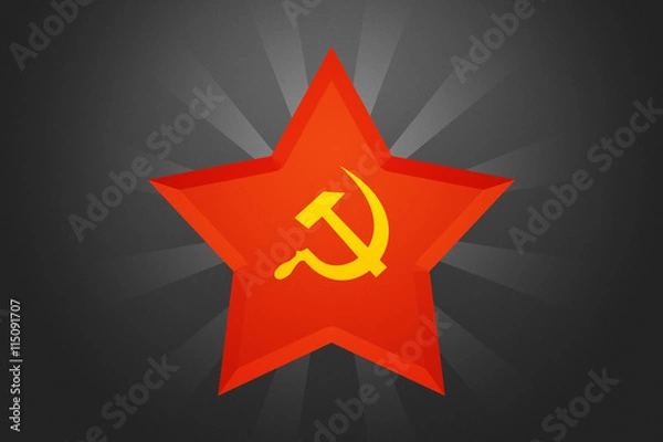 Fototapeta Red Communist Star Background