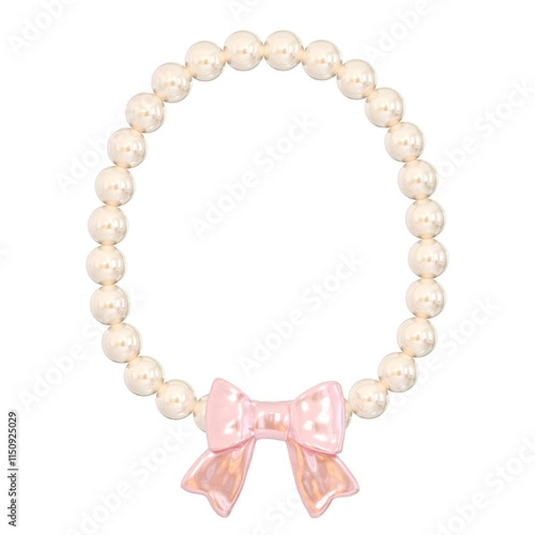 Obraz Coquette 3D Round Shape Pearl