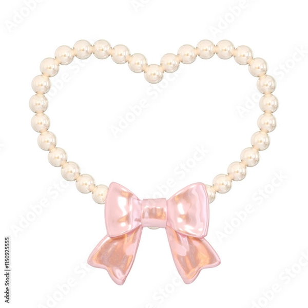 Obraz Coquette 3D Heart Shape Pearl
