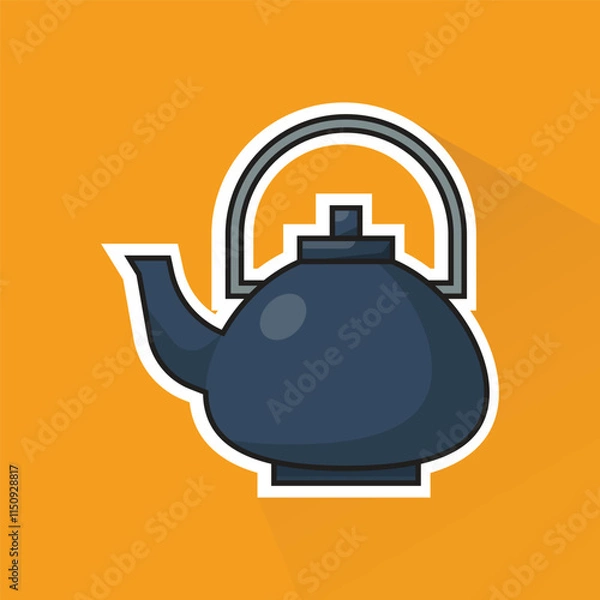 Obraz Illustration of Teapot in Flat Design