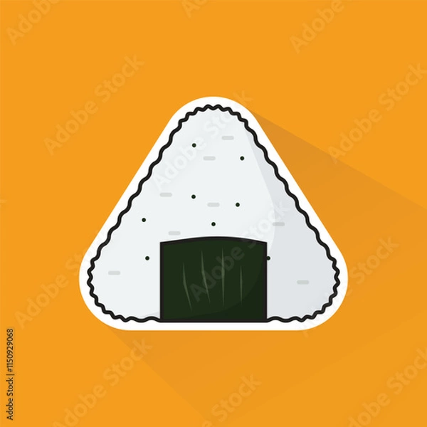 Obraz Illustration of Onigiri in Flat Design