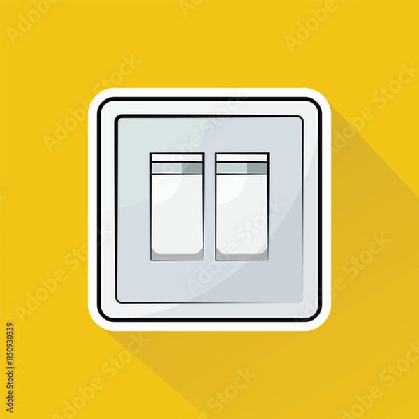 Obraz Illustration of Light Switch in Flat Design