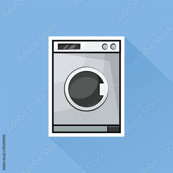 Fototapeta Illustration of Washing Machine in Flat Design