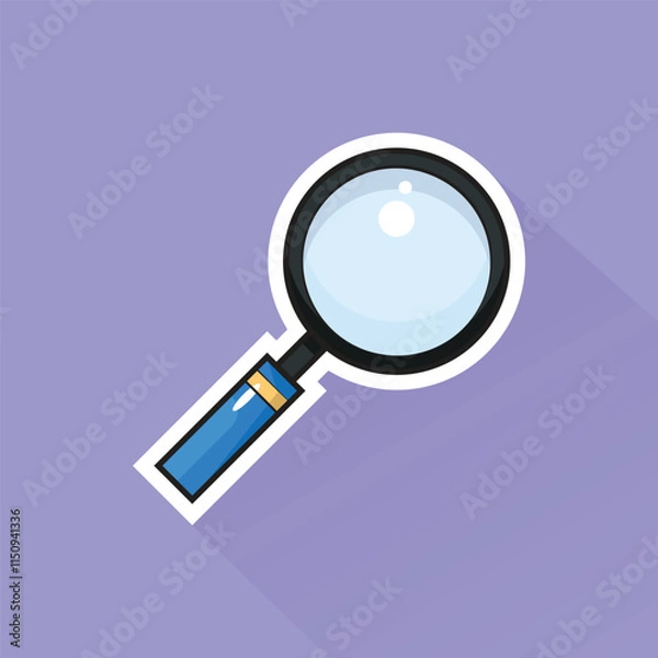 Fototapeta Illustration of Magnifying Glass in Flat Design