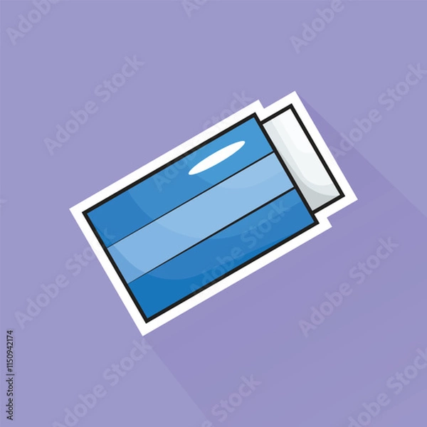 Obraz Illustration of Eraser in Flat Design
