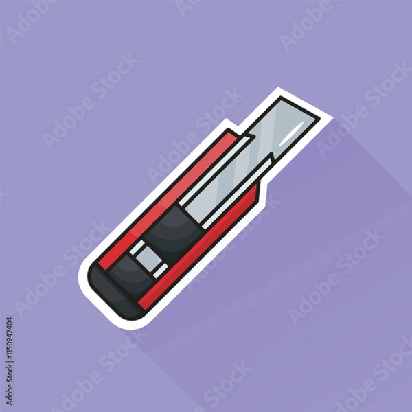 Fototapeta Illustration of Cutter in Flat Design