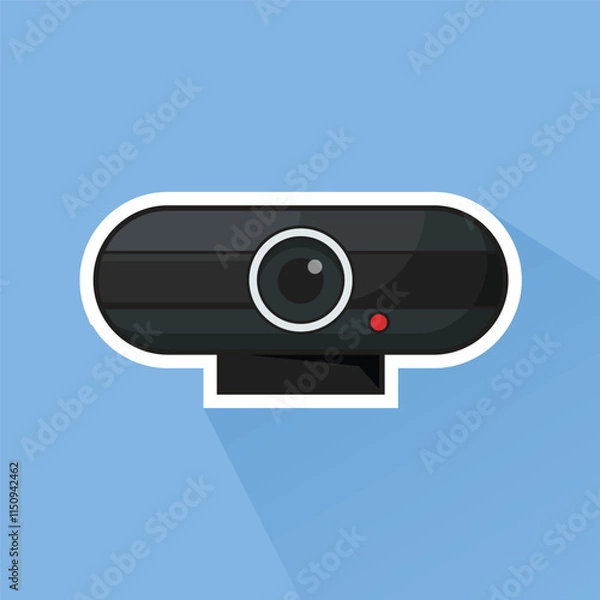 Obraz Illustration of Webcam in Flat Design