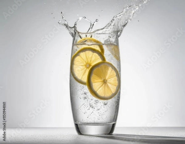 Obraz lemon in water
