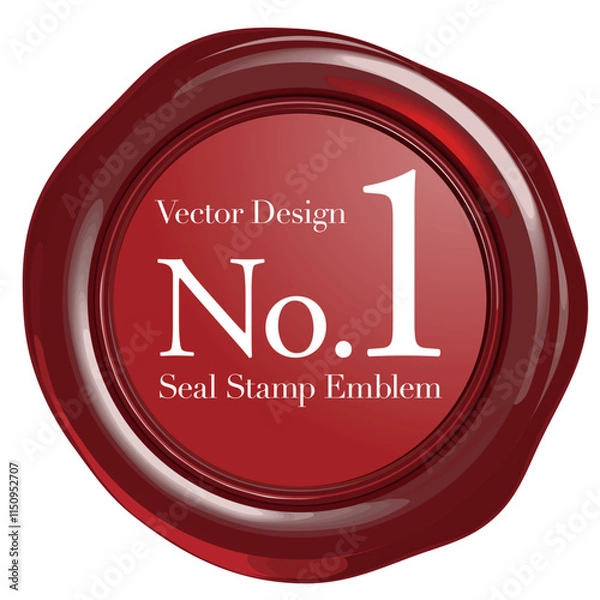 Obraz 赤いシールスタンプエンブレム　ベクターイラストレーション