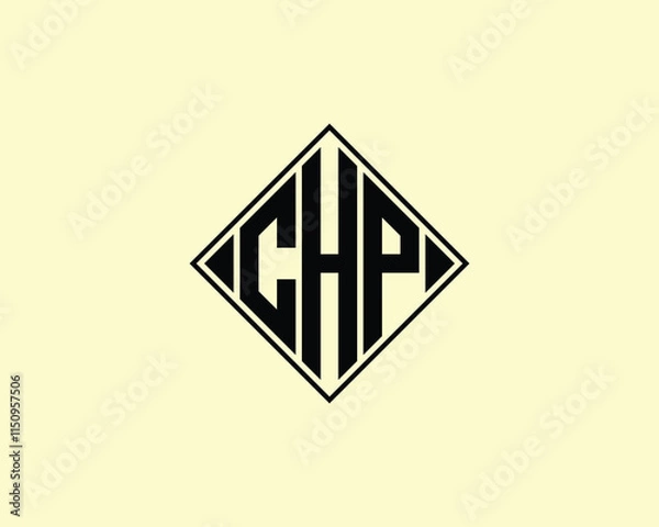 Fototapeta CHP logo design vector template. CHP