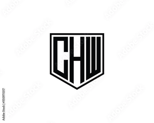Fototapeta CHW logo design vector template. CHW