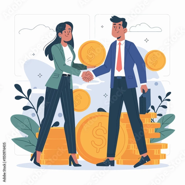 Obraz FlatillustrationA-145