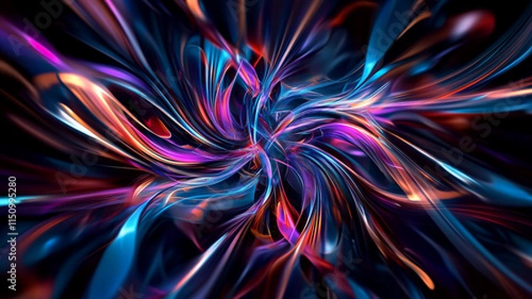 Fototapeta Vivid Energy Swirl in Dynamic Abstract Art