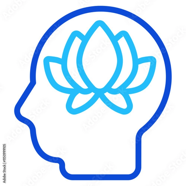 Fototapeta Mindfulness Duoline Icon