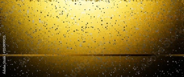 Fototapeta A golden background with brightness at the top fading into a darker shade toward the bottom, featuring a pixelated or glitch effect.