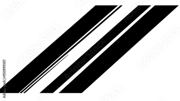 Obraz Abstract black parallel lines diagonal design.