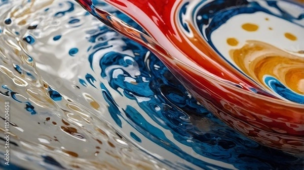 Fototapeta "Abstract Sake: Artistic Exploration of the Richness and Essence of Sweet Rice Wine"