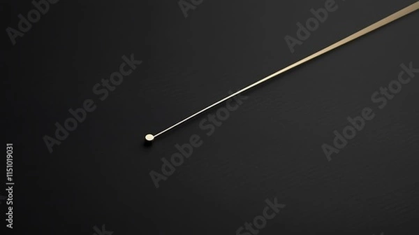 Fototapeta Golden line on dark surface.