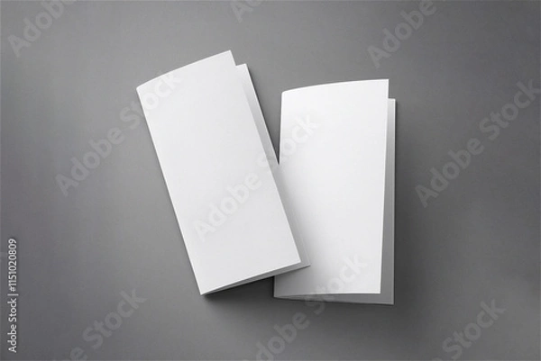 Obraz 3단 접지 리플렛 브로셔 디자인 목업