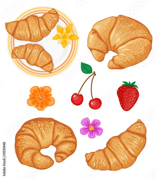 Obraz croissants set