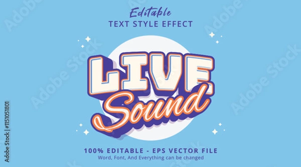 Obraz Live Sound Editable Text Effect