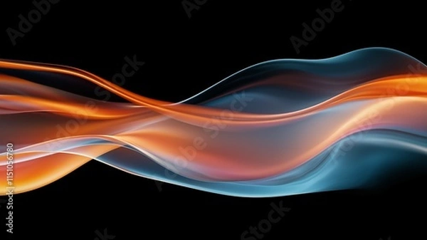 Obraz 抽象的な波の背景画像