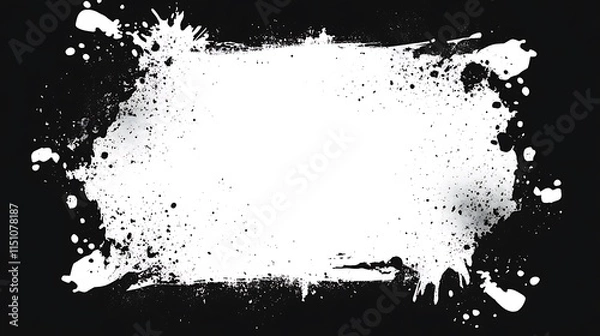 Fototapeta White paint splatter frame.