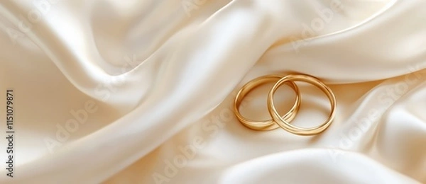 Obraz wedding rings on the pillow