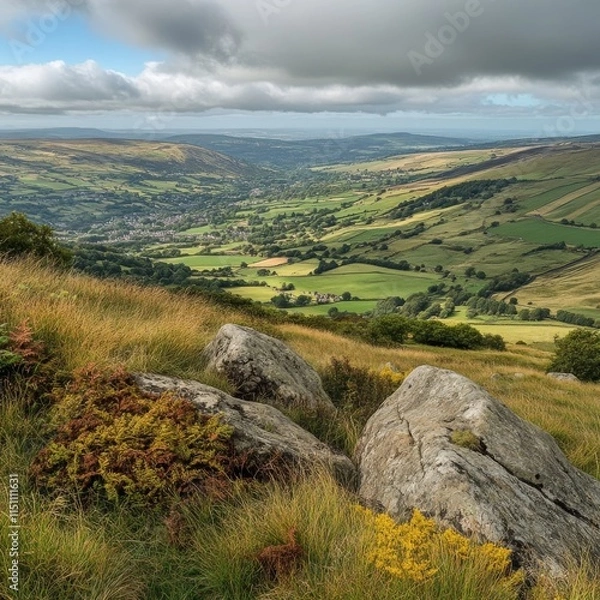 Obraz Stoodley Pike view toward Todmorden.