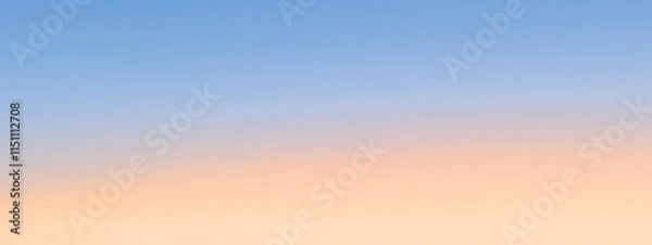 Fototapeta Soft blue, peach sky gradient.